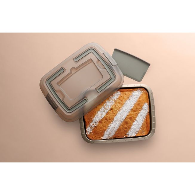 Tortová forma s pokrievkou a krájačom Balance 38,50x29cm