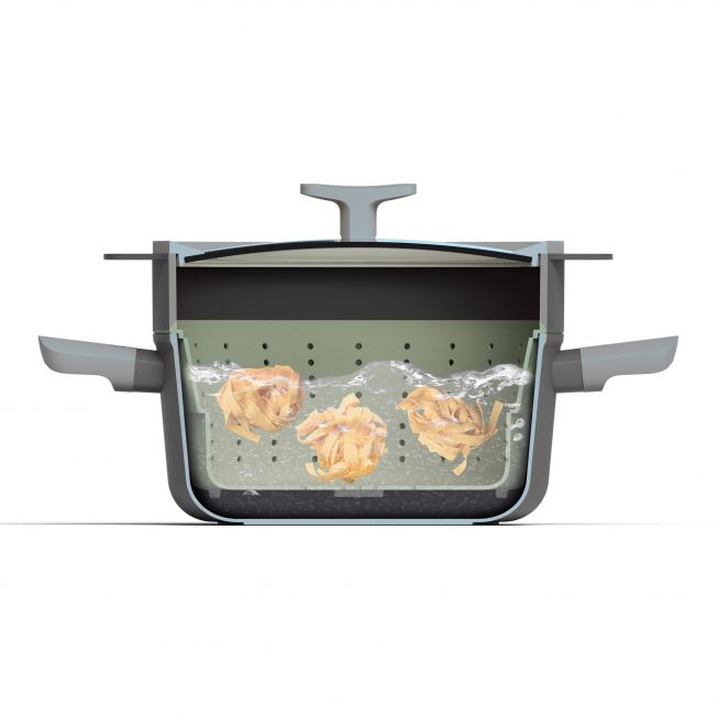 Silikónový parný kôš a sitko 24 cm