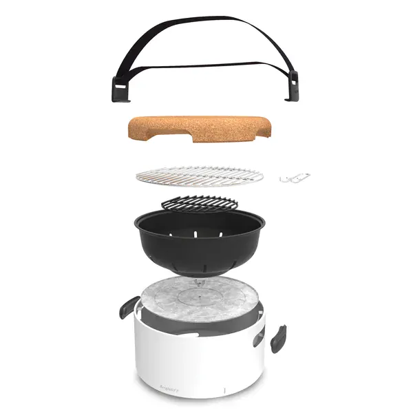 Gril Table BBQ (biely) - LEO