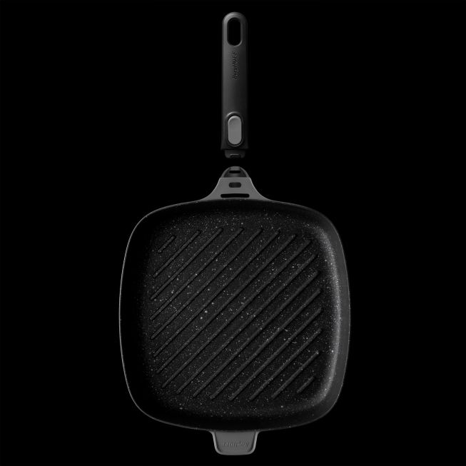 Panvica Gem GREY na grilovanie s odnimateľnou rukoväťou 28 cm