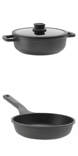 Panvica 20 cm + Hlboká Panvica 28 cm Stone PLUS